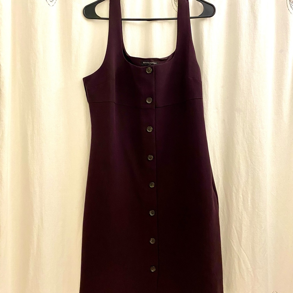 Banana Republic Plum Sheath Midi Dress